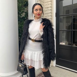 Black Faux Fur Coat